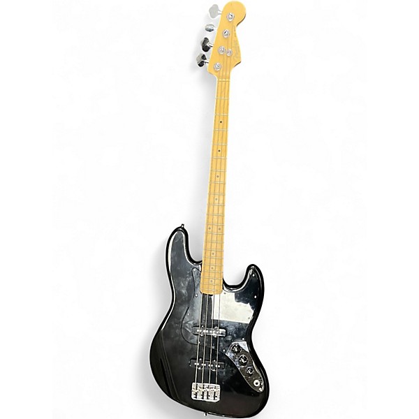 Used 2004 Fender American Standard Jazz Bass Black Electric Bass Guitar
