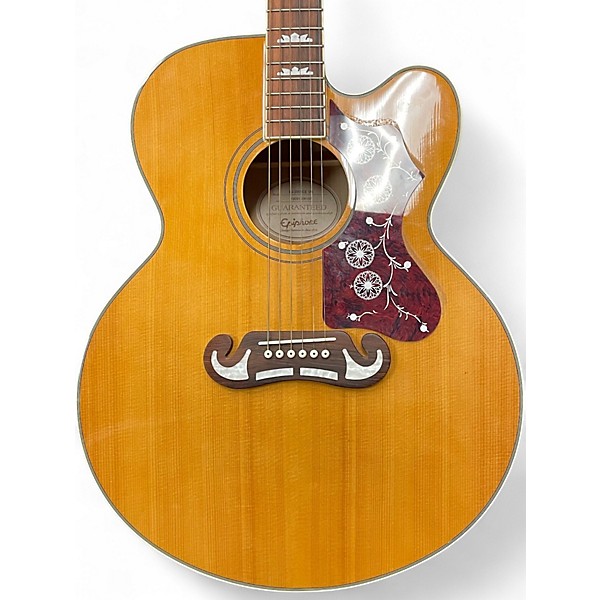 Used Epiphone EJ200SCE Natural Acoustic Electric Guitar