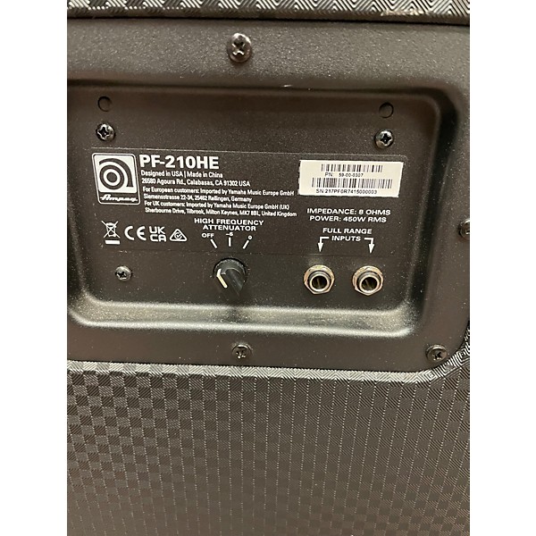 Used Ampeg PF210HE Portaflex 2x10 Bass Cabinet