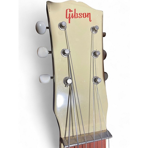 Vintage 1950s Gibson BR-9 WHITE Solid Body Electric Guitar