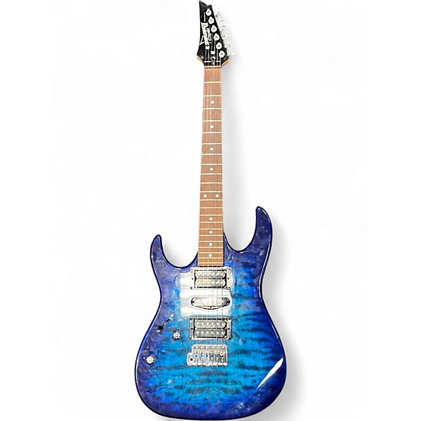 Used Ibanez Gio Ax Left Handed blue Electric Guitar