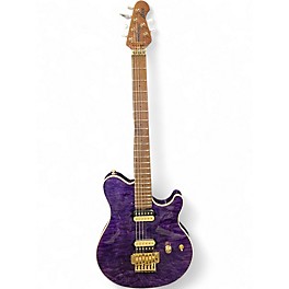 Used Ernie Ball Music Man Limited Edition Axis 30th Anniversary Translucent Purple Quilt Solid Body Electric Guitar