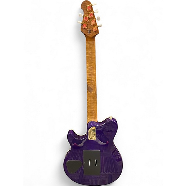Used Ernie Ball Music Man Limited Edition Axis 30th Anniversary  Translucent Purple Quilt Solid Body Electric Guitar