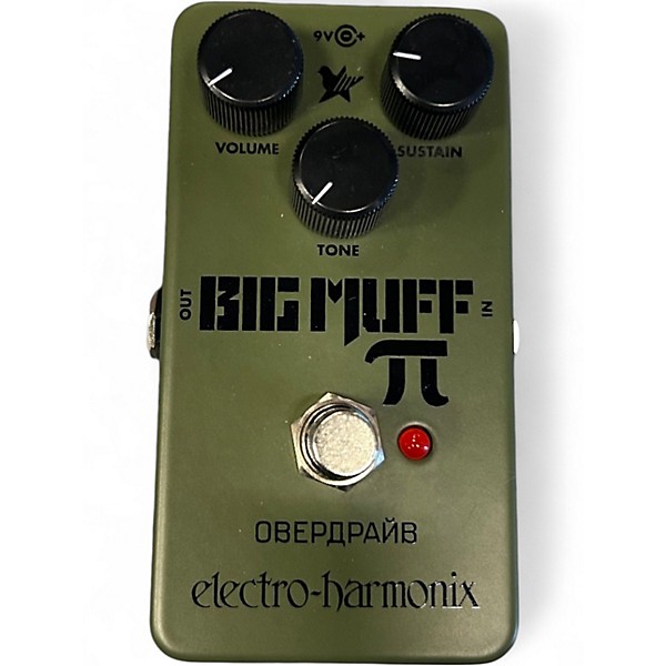 Used Electro-Harmonix Green Russian Big Muff Pi Fuzz Effect Pedal