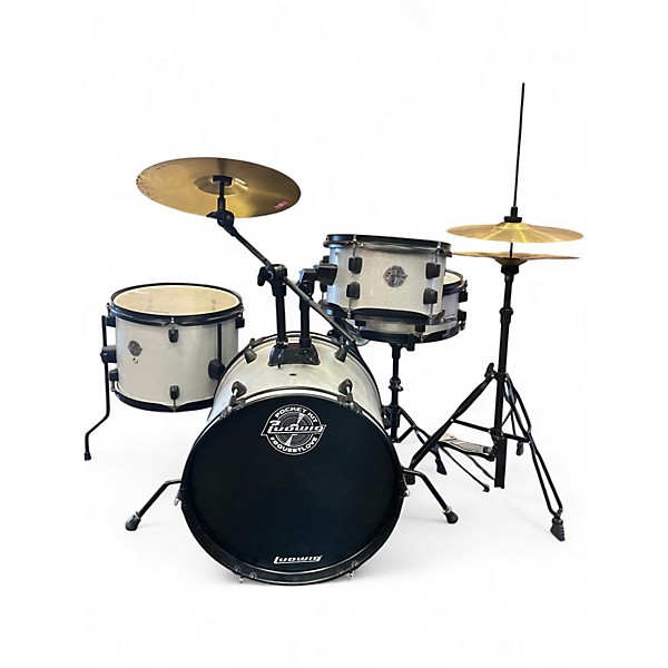 Used Ludwig 4 Piece Questlove's Pocket Kit Silver Drum Kit