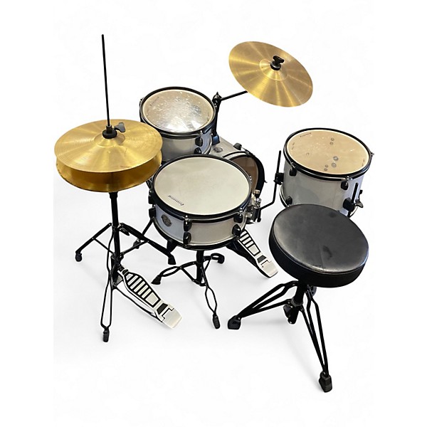 Used Ludwig 4 Piece Questlove's Pocket Kit Silver Drum Kit