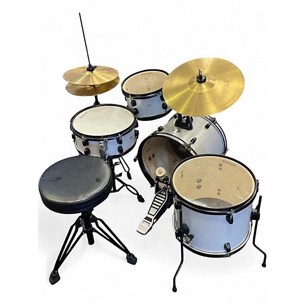 Used Ludwig 4 Piece Questlove's Pocket Kit Silver Drum Kit