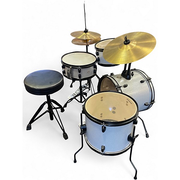 Used Ludwig 4 Piece Questlove's Pocket Kit Silver Drum Kit