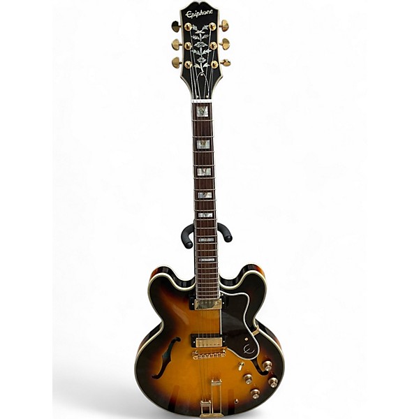 Used Epiphone Sheraton Vintage Sunburst Hollow Body Electric Guitar