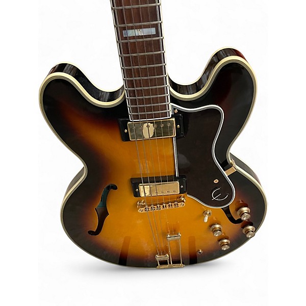 Used Epiphone Sheraton Vintage Sunburst Hollow Body Electric Guitar