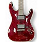 Used Schecter Guitar Research Hellraiser C1 Trans Crimson Red Solid Body Electric Guitar