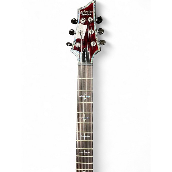 Used Schecter Guitar Research Hellraiser C1 Trans Crimson Red Solid Body Electric Guitar