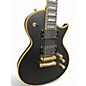 Used ESP EC1000 Deluxe BLACK WITH GOLD BINDING Solid Body Electric Guitar