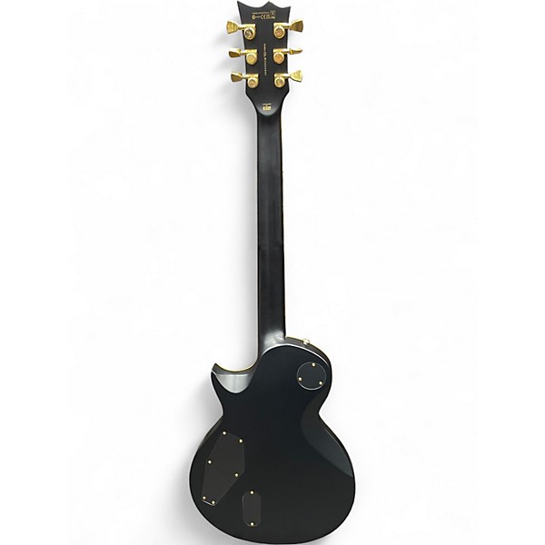 Used ESP EC1000 Deluxe BLACK WITH GOLD BINDING Solid Body Electric Guitar