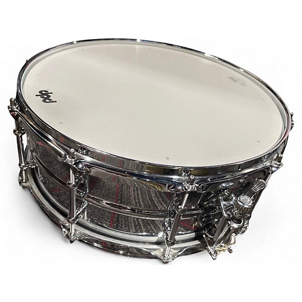 Used Ludwig 14X5.5 Supralite Snare Silver Drum