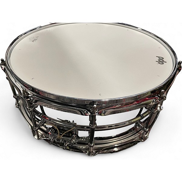 Used Ludwig 14X5.5 Supralite Snare Silver Drum