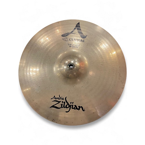 Used Zildjian 14in A Custom Hi Hat Pair Cymbal