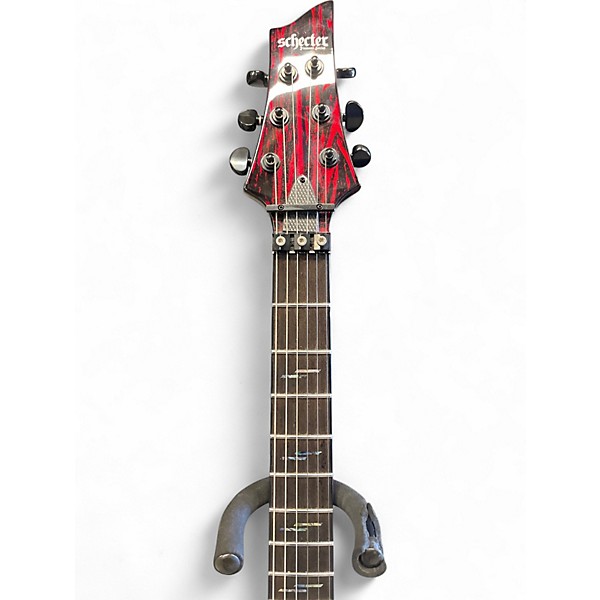 Used Schecter Guitar Research C1 FR-S Silver Mountain Blood Moon Solid Body Electric Guitar