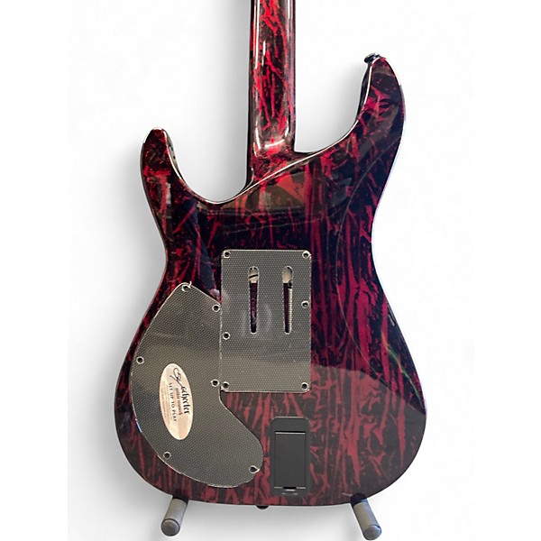 Used Schecter Guitar Research C1 FR-S Silver Mountain Blood Moon Solid Body Electric Guitar