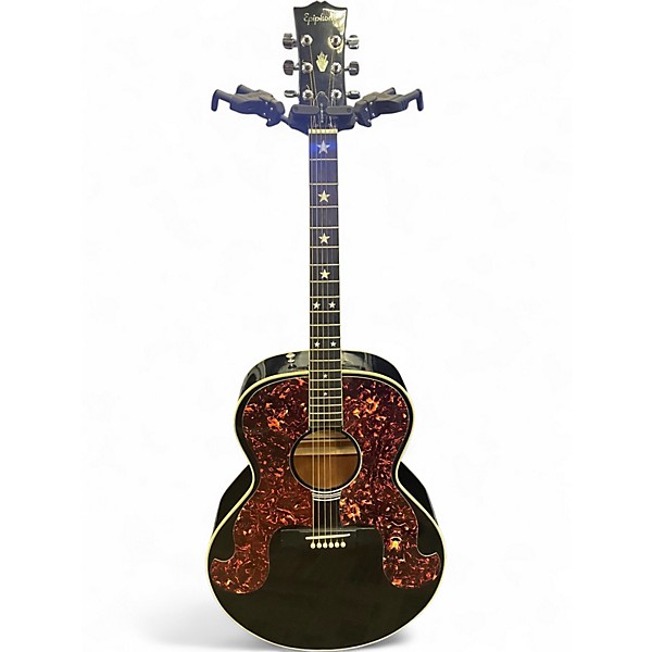 Used Epiphone sq 180 Black Acoustic Guitar