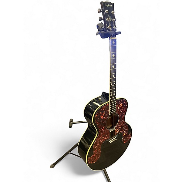 Used Epiphone sq 180 Black Acoustic Guitar