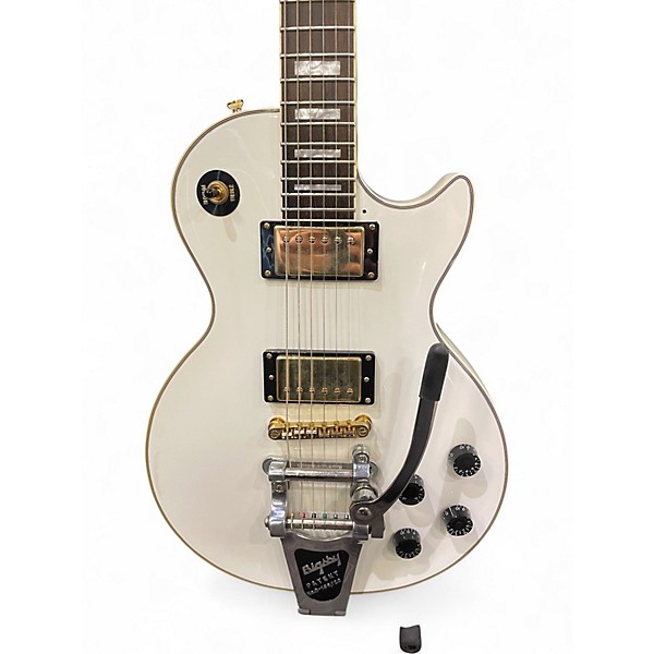 Used Epiphone Les Paul Custom Alpine White Solid Body Electric Guitar