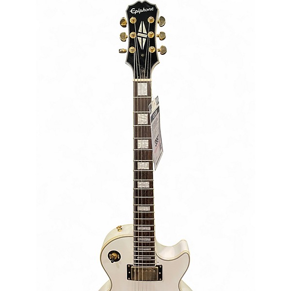 Used Epiphone Les Paul Custom Alpine White Solid Body Electric Guitar