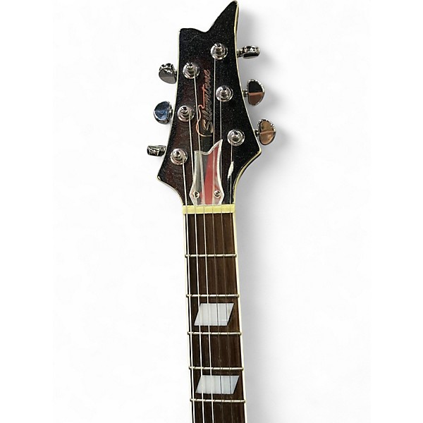 Used Silvertone pssn2 sovereign pro Metallic Black Solid Body Electric Guitar