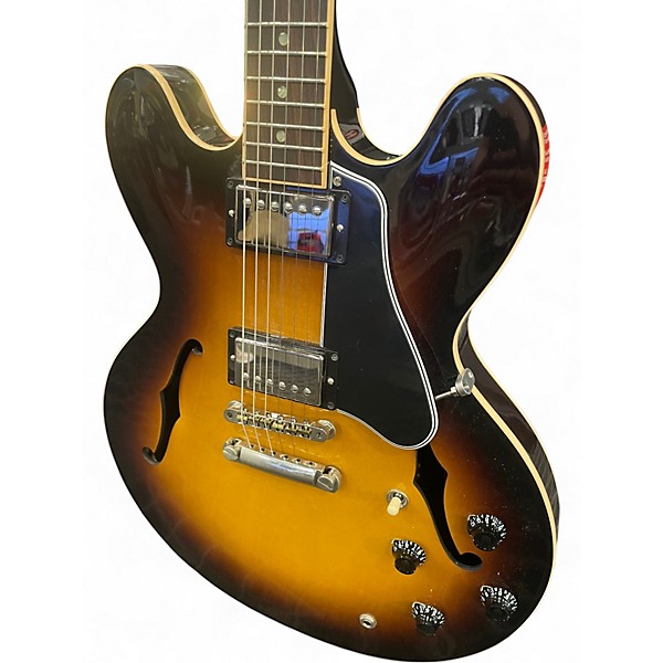Used Gibson ES335 Dot Reissue 3 Tone Sunburst Hollow Body Electric Guitar