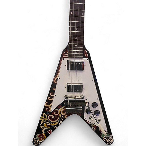 Used Epiphone jimi hendrix love drops FLYING V Custom Graphic Solid Body Electric Guitar
