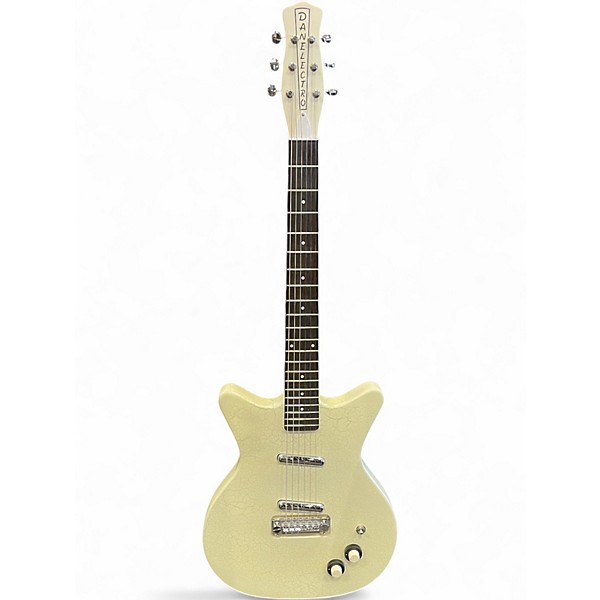 Used Danelectro 59M nos+ Antique White Solid Body Electric Guitar