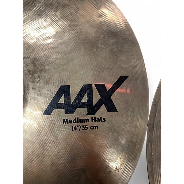 Used SABIAN 14in AAX MEDIUM HI HAT PAIR Cymbal