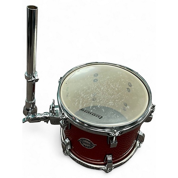 Used Ludwig 4 Piece Accent Orange Sparkle Drum Kit