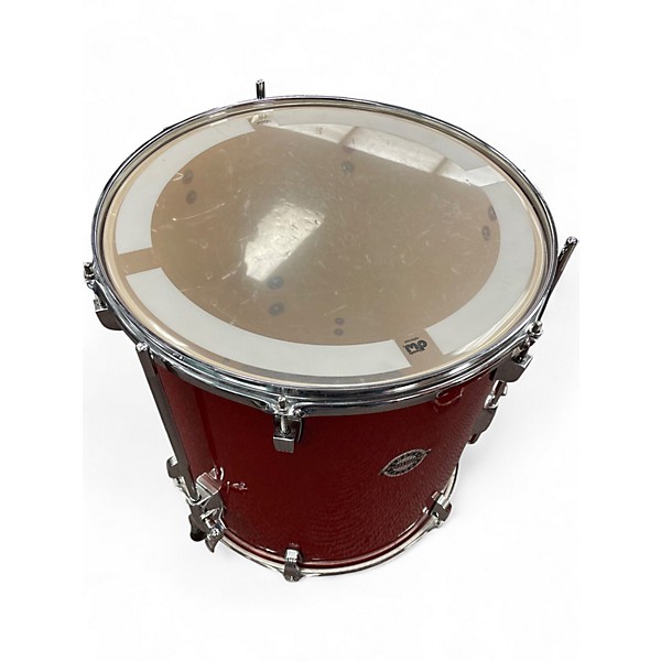 Used Ludwig 4 Piece Accent Orange Sparkle Drum Kit