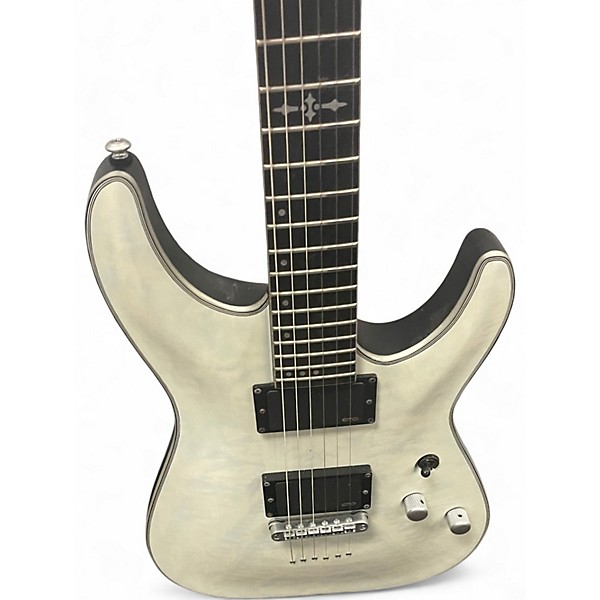 Used Schecter Guitar Research C1 Platinum Trans White Solid Body Electric Guitar