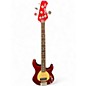 Used Sterling by Music Man Stingray SB14 Candy Apple Red Electric Bass Guitar thumbnail