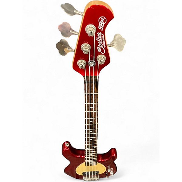 Used Sterling by Music Man Stingray SB14 Candy Apple Red Electric Bass Guitar