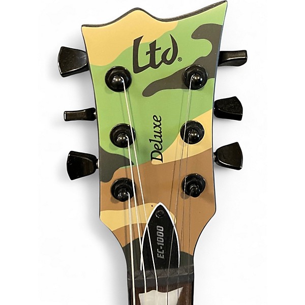 Used ESP LTD EC-1000 Woodland Camo Solid Body Electric Guitar