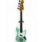 Used Squier Mustang Surf Green Electric Bass Guitar thumbnail