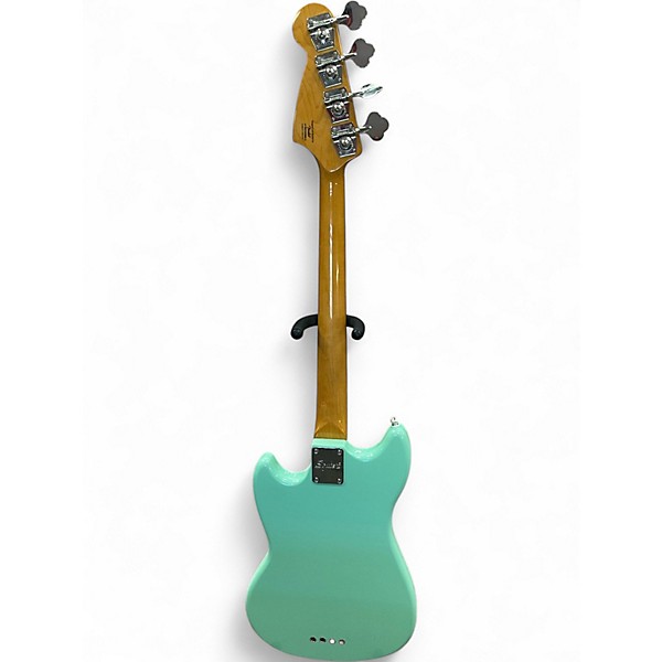 Used Squier Mustang Surf Green Electric Bass Guitar