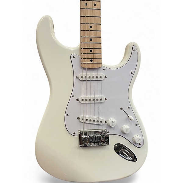 Used Squier Standard Stratocaster WHITE Solid Body Electric Guitar