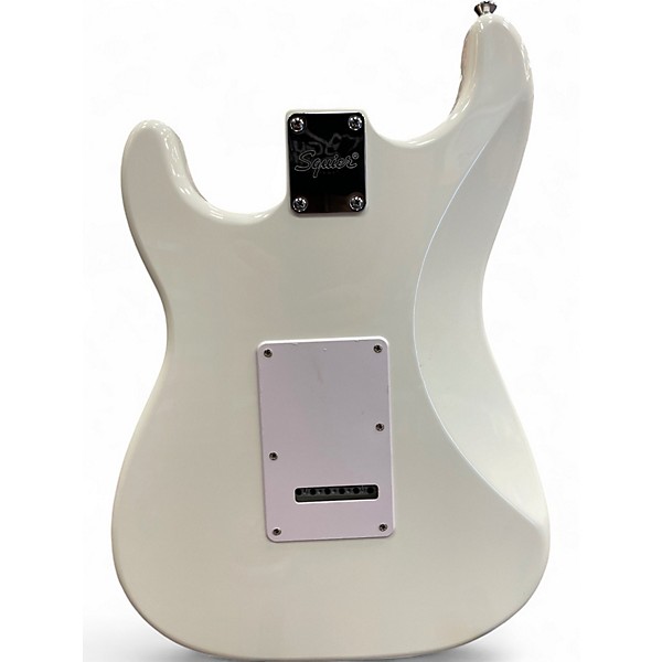 Used Squier Standard Stratocaster WHITE Solid Body Electric Guitar