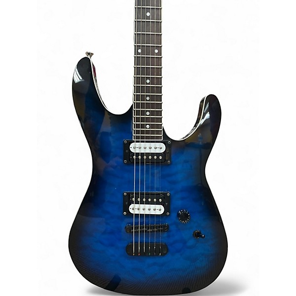 Used Dean MDX X Transparent Blue Burst Solid Body Electric Guitar