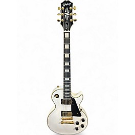 Used 2024 Epiphone Les Paul Custom Alpine White Solid Body Electric Guitar