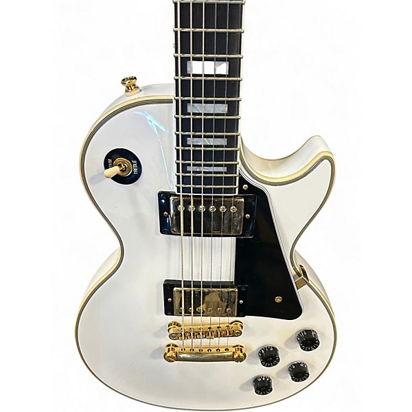 Used 2024 Epiphone Les Paul Custom Alpine White Solid Body Electric Guitar