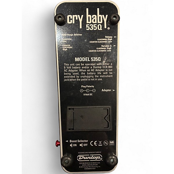 Used Dunlop 535Q Cry Baby Multi-Wah Effect Pedal