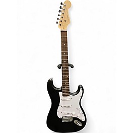 Used Squier Stratocaster Satin Black Solid Body Electric Guitar