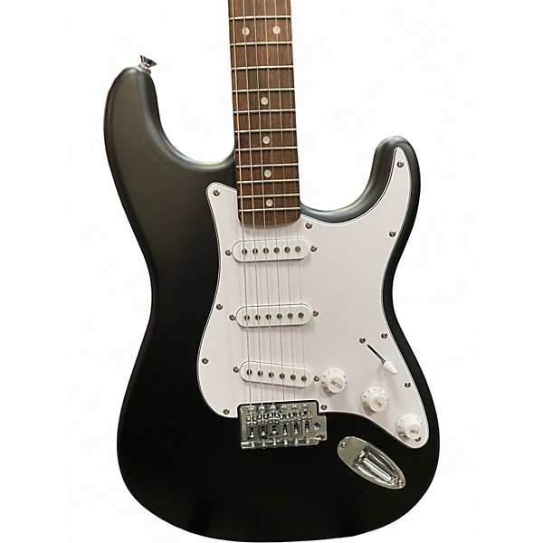 Used Squier Stratocaster Satin Black Solid Body Electric Guitar
