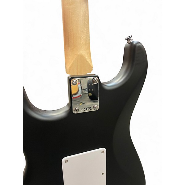 Used Squier Stratocaster Satin Black Solid Body Electric Guitar
