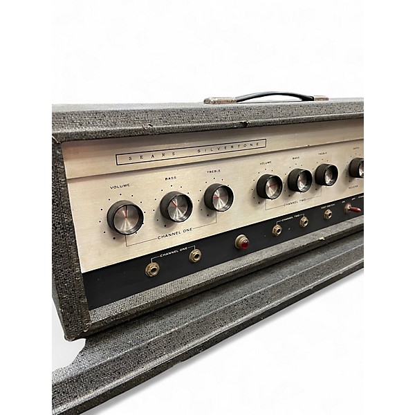 Vintage 1960s Silvertone Twin Twelve Piggyback Tube Guitar Combo Amp